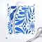 Art Nouveau Floral Botanical Classic Traditional Faux Tiles Mediterranean Damask Blue And White Spring Summer Large Scale Custom Printed Fabric by Spoonflower Various Fabrics by the Yard or Fat Quarter